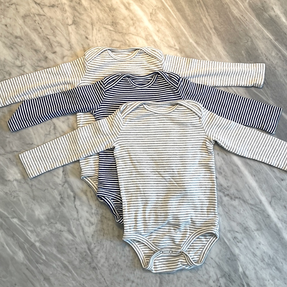 Primary striped onsies